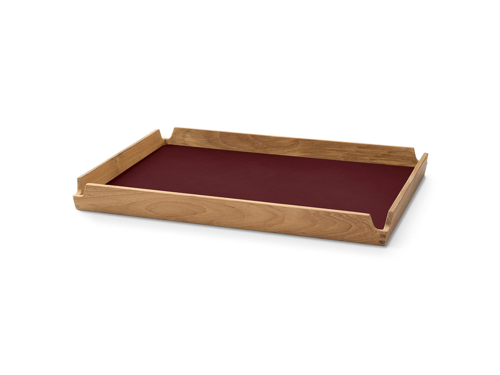 LIND DNA Nupo Tablett Teak Square M airy burgundy 36x28cm - Produktbild 1