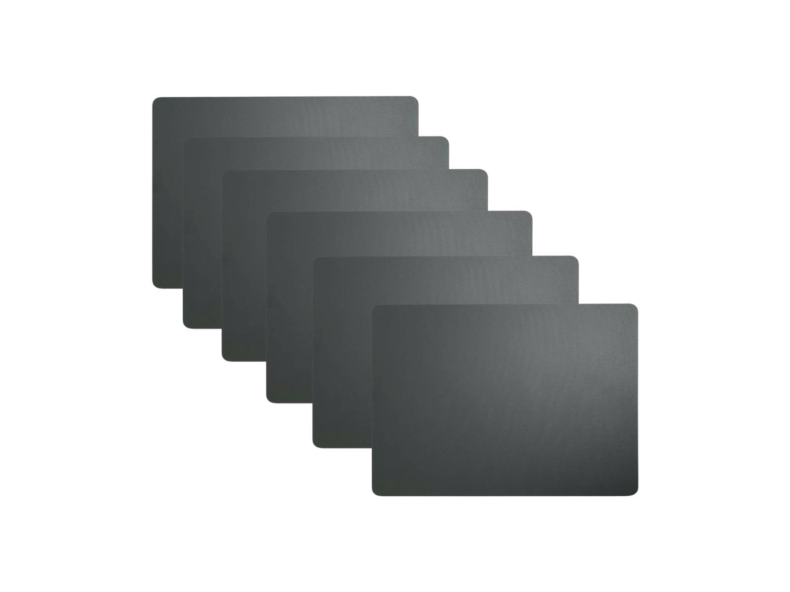 ASA Tischset Lederoptik basalt 46 x 33 cm Set6