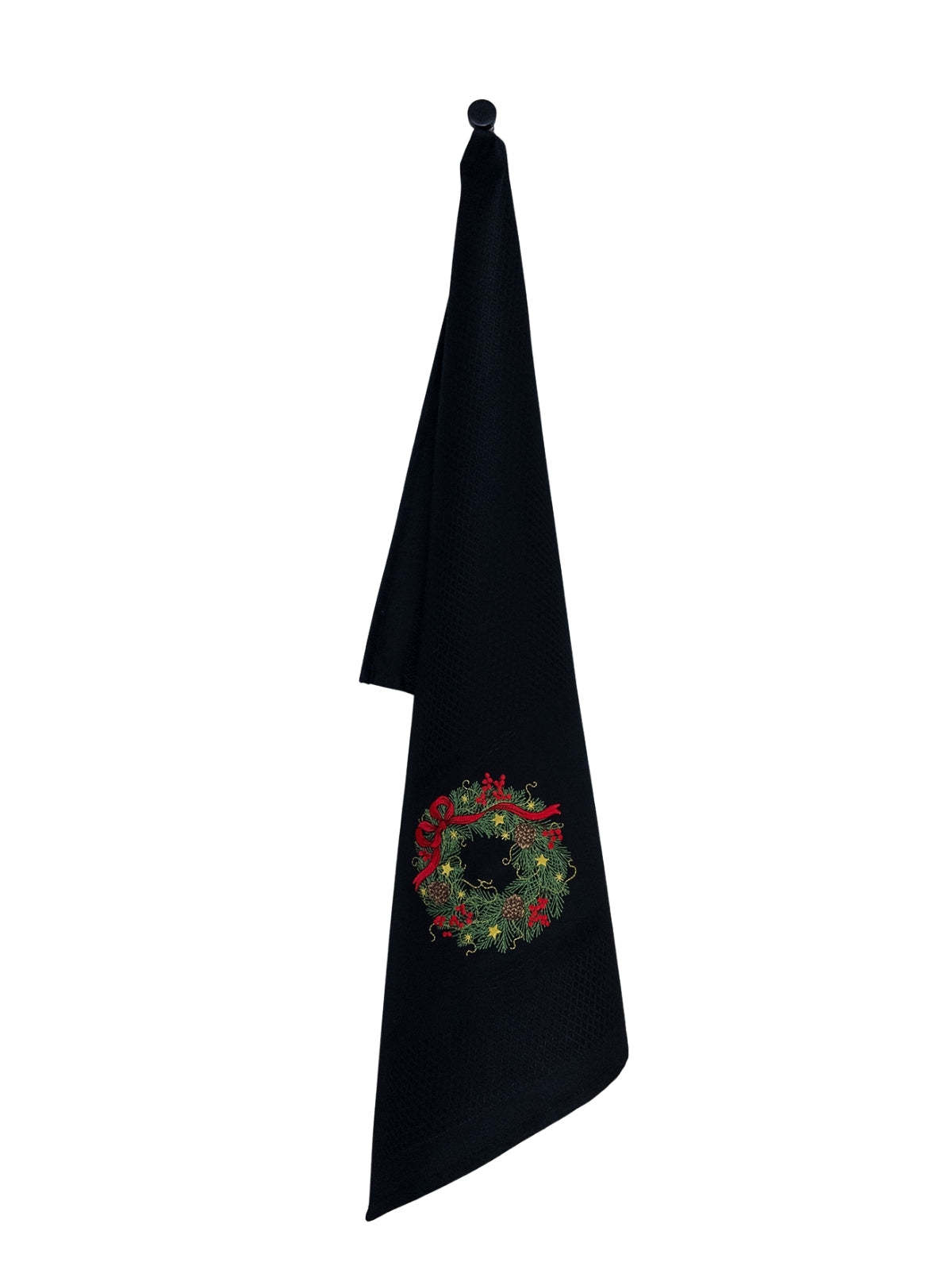 Vista Portuguese Geschirrtuch Advent Wreath schwarz 50x70cm - Produktbild 1