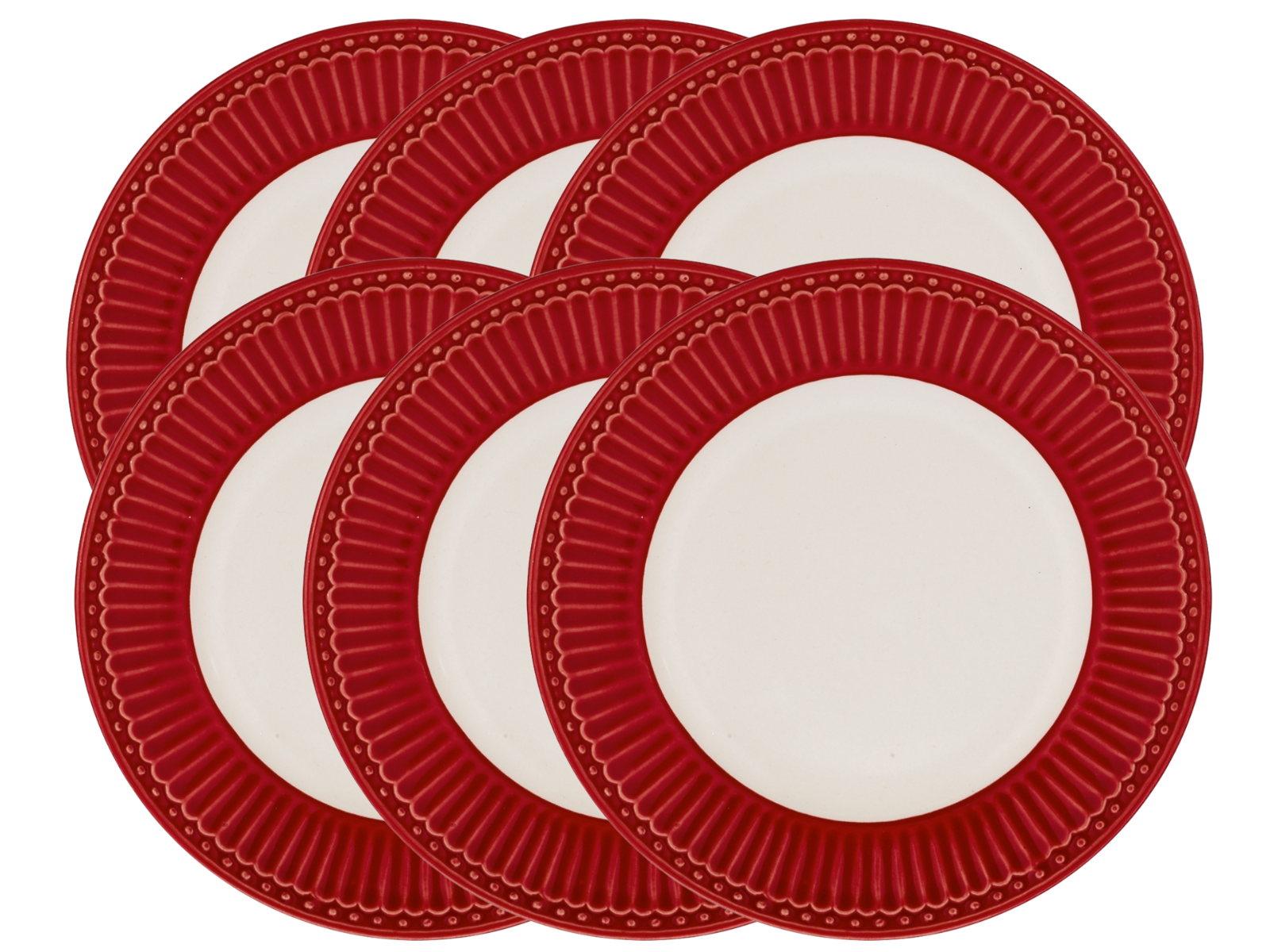 Greengate Alice Brotteller red 17,5cm Set6 Freisteller