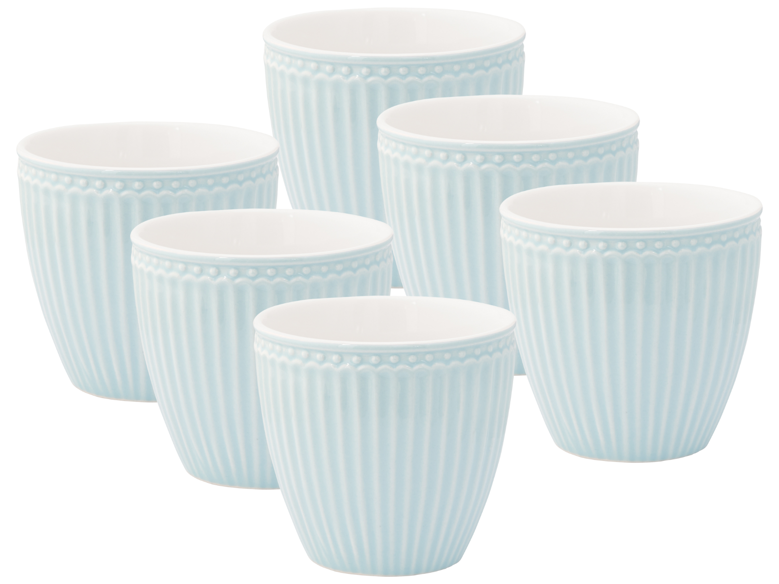 Greengate Alice Latte Cup pale blue 0,25l Set6 Freisteller