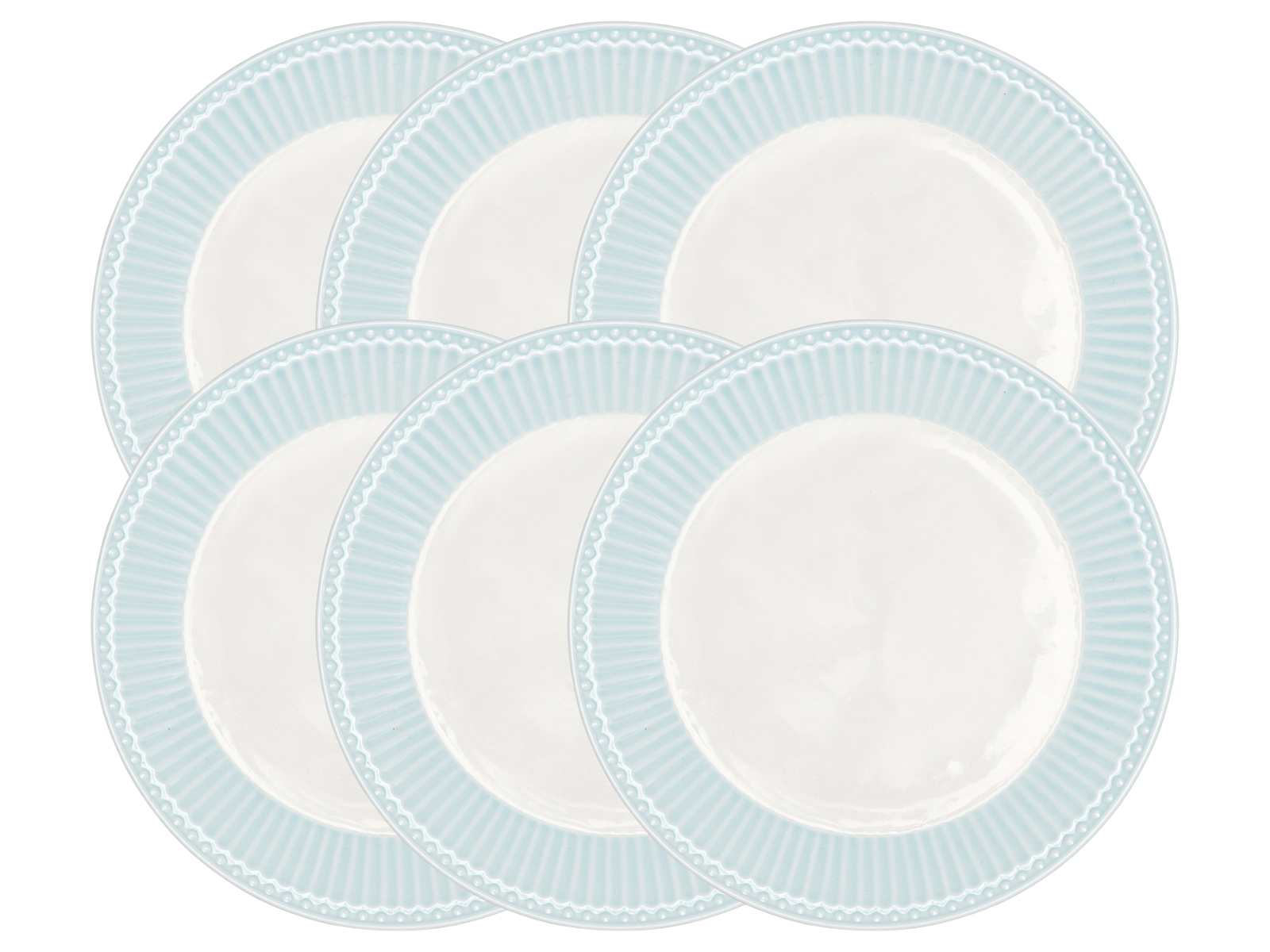 Greengate Alice Brotteller pale blue 17,5 cm Set6 Freisteller