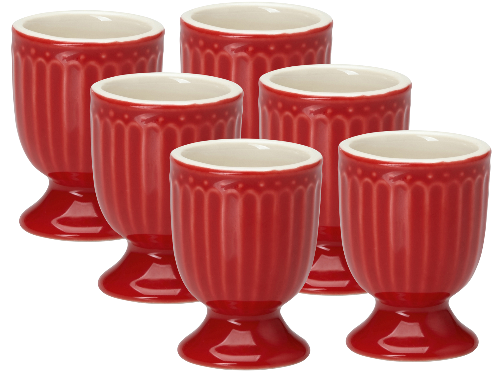 Greengate Alice Eierbecher red 6,5cm Set6 Freisteller