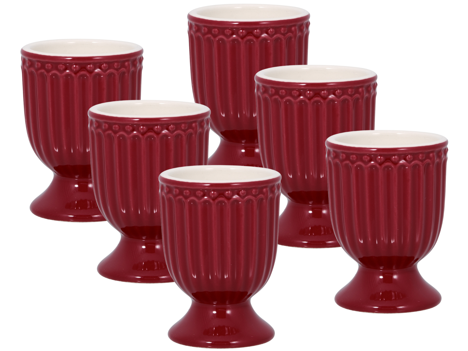 Greengate Alice Eierbecher claret red 6,5 cm Set6 Freisteller