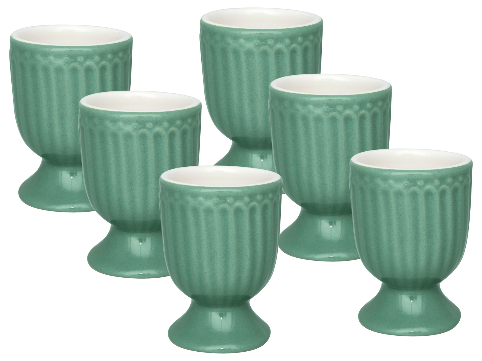 Greengate Alice Eierbecher dusty green 6,5 cm Set6 Freisteller