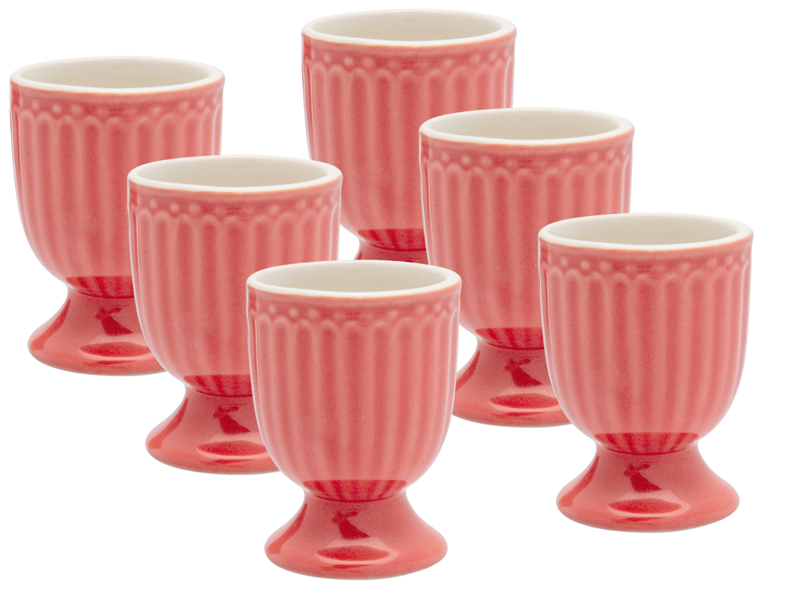 Greengate Alice Eierbecher coral 6,5 cm Set6 Freisteller