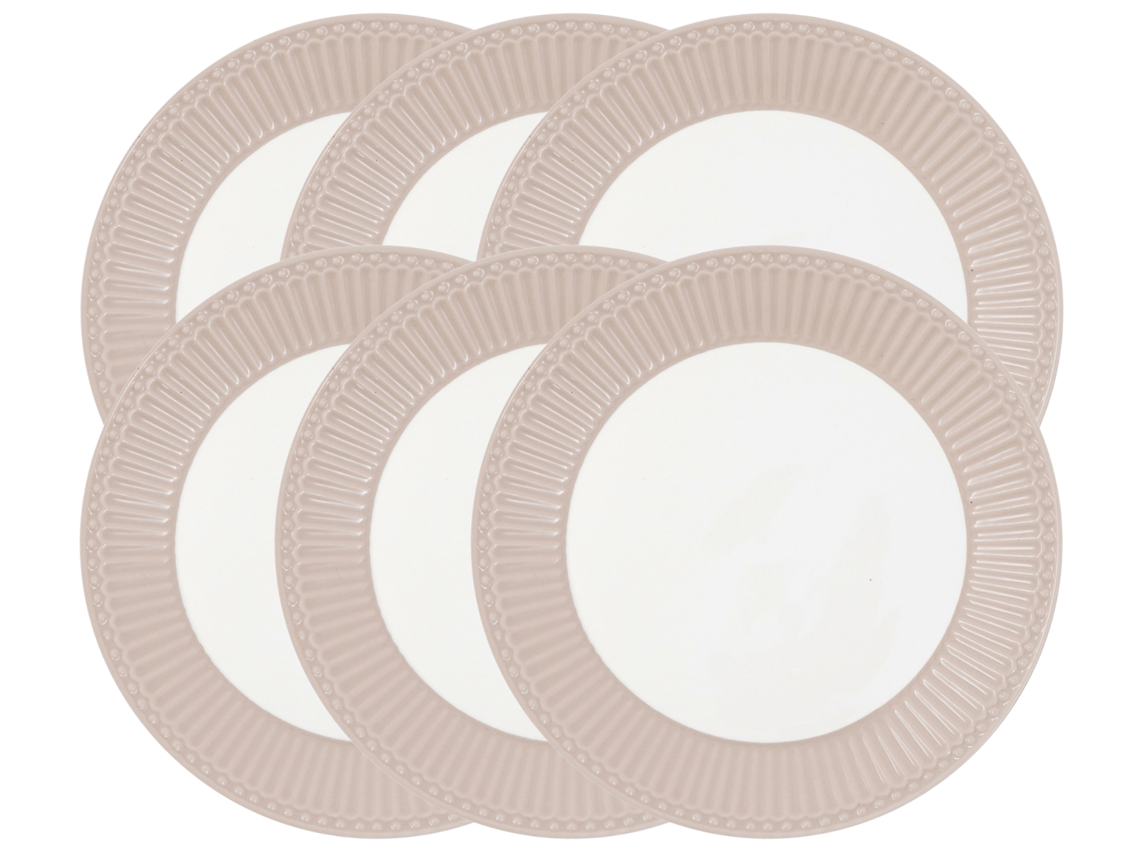 Alice Frühstücksteller creamy fudge 23cm Set6 Freisteller