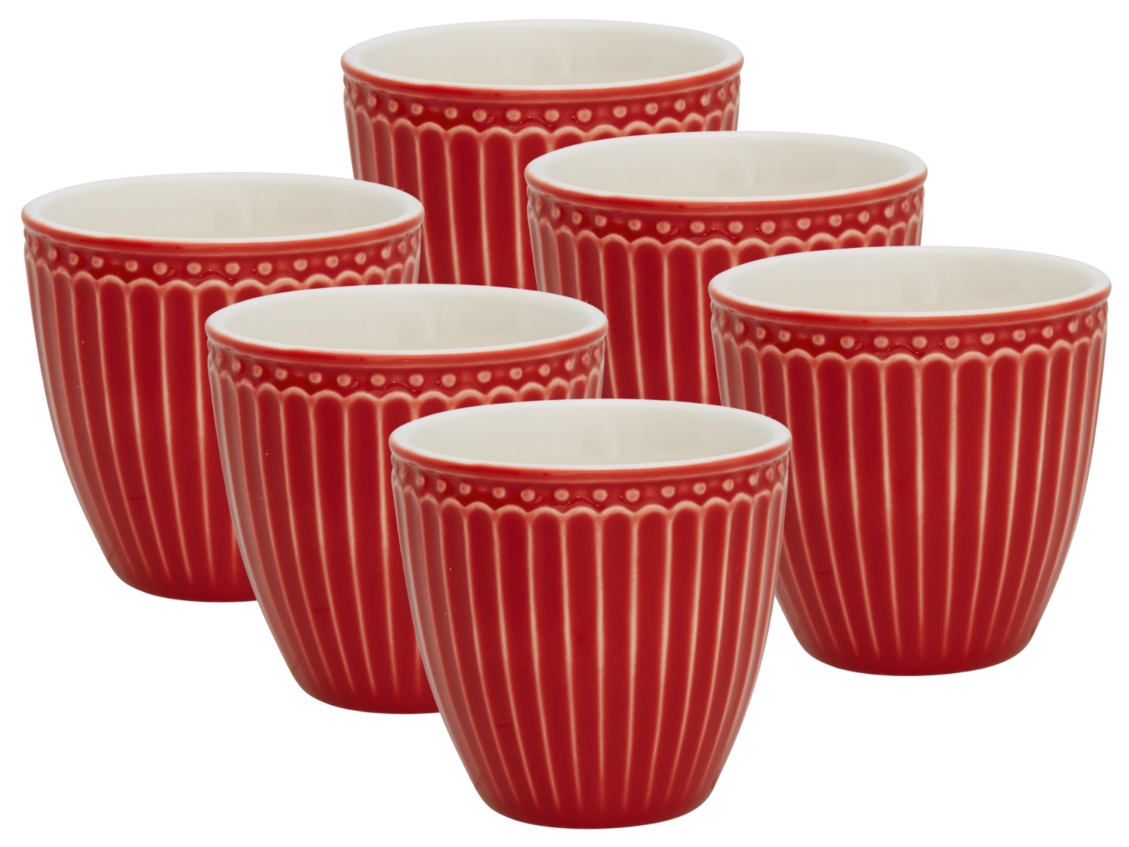 Greengate Alice Mini Latte Cup red 0,1 l Set6 Freisteller