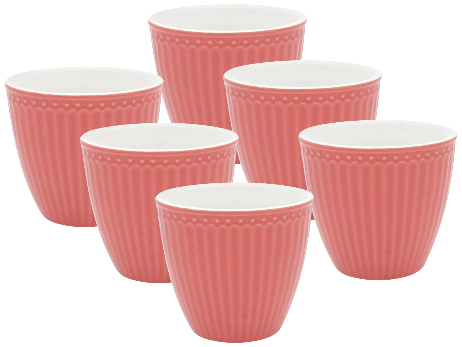Greengate Alice Latte Cup coral 0,3 l Set6 Freisteller