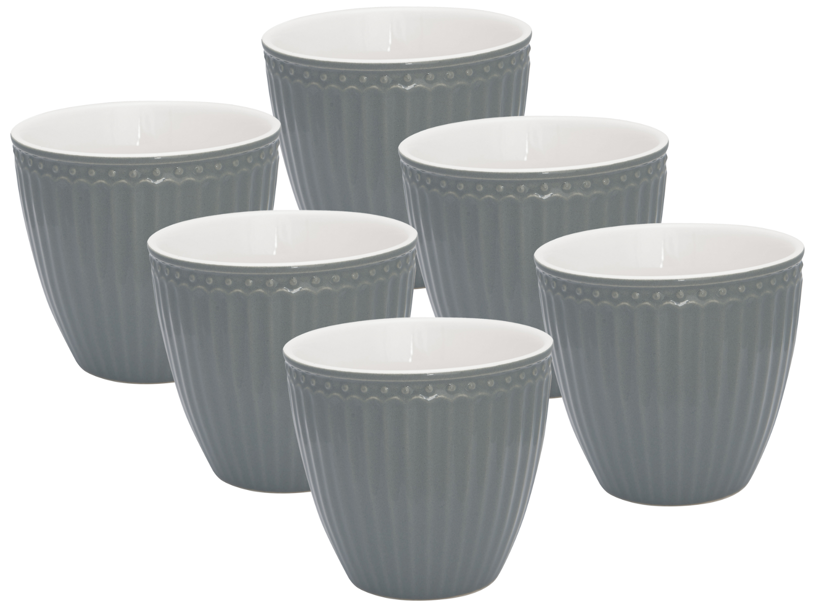 Greengate Alice Mini Latte Cup stone grey 0,1l Set6 Freisteller