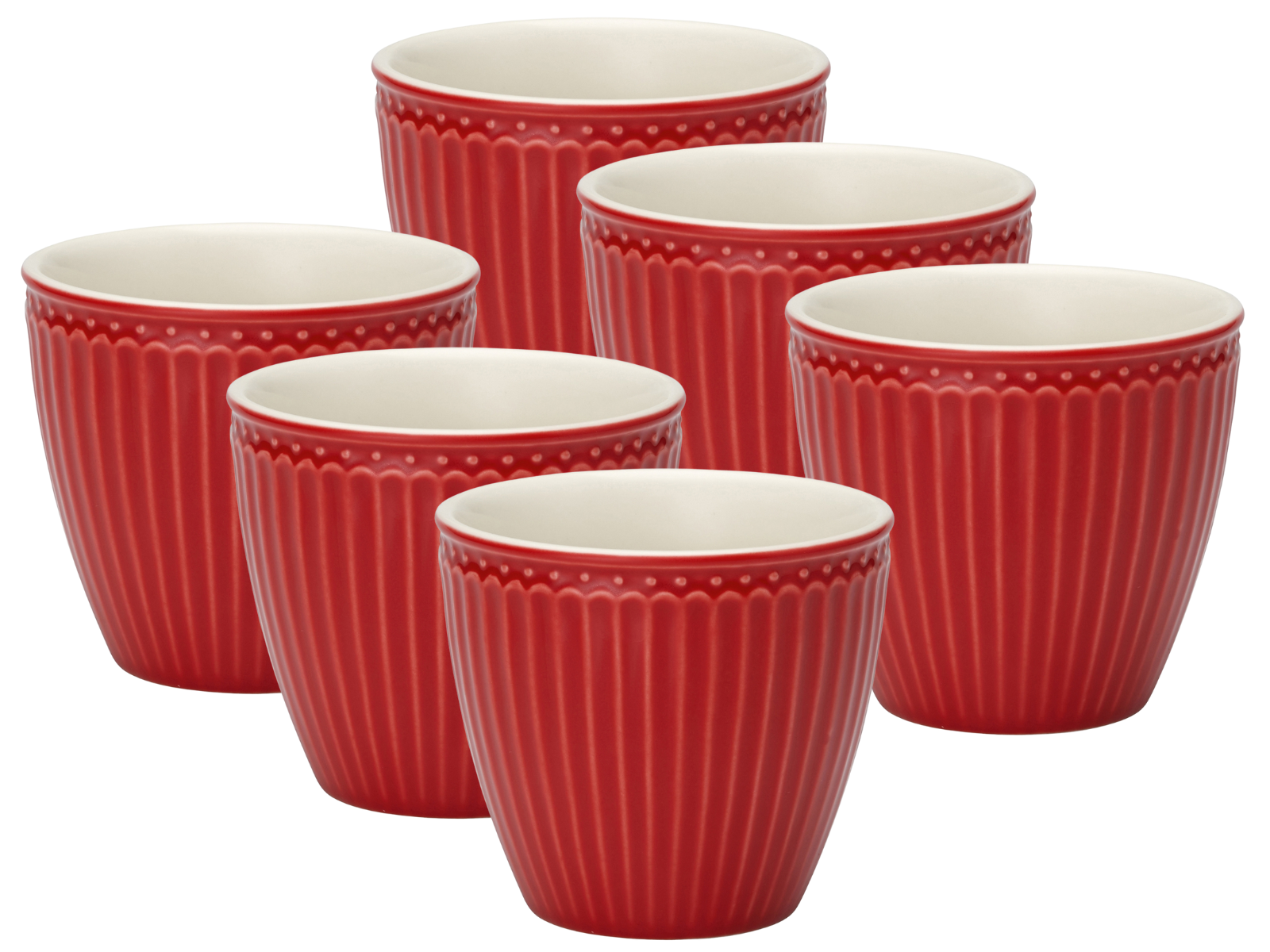 Greengate Alice Latte Cup red 0,3 l Set6 Freisteller