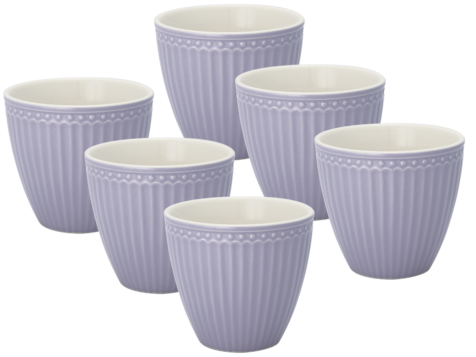 Greengate Alice Latte Cup lavender 0,3 l Set6 Freisteller