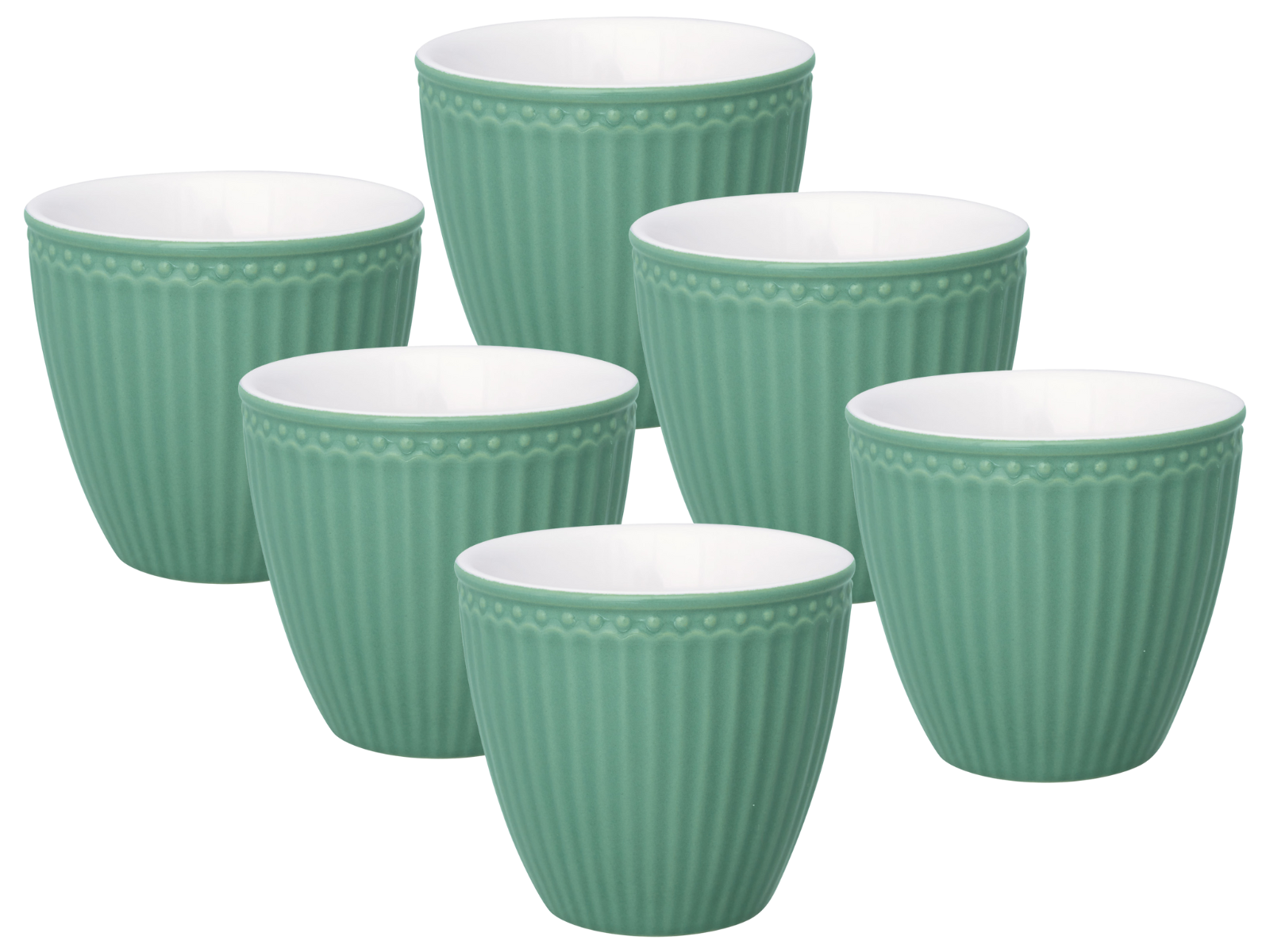 Greengate Alice Mini Latte Cup dusty green 0,1l Set6 Freisteller