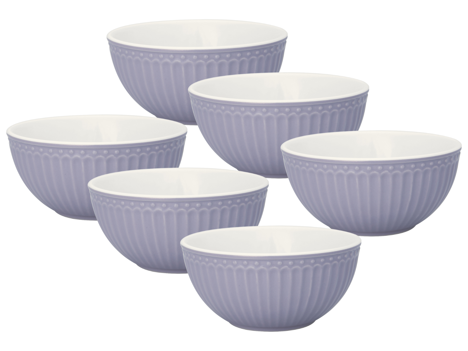 Greengate Alice Müslischale lavender 14 cm Set6 Freisteller