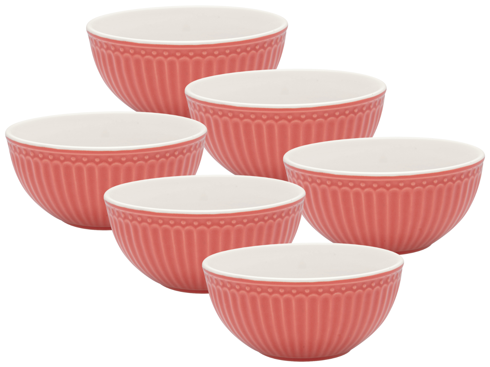 Greengate Alice Müslischale coral 14 cm Set6 Freisteller