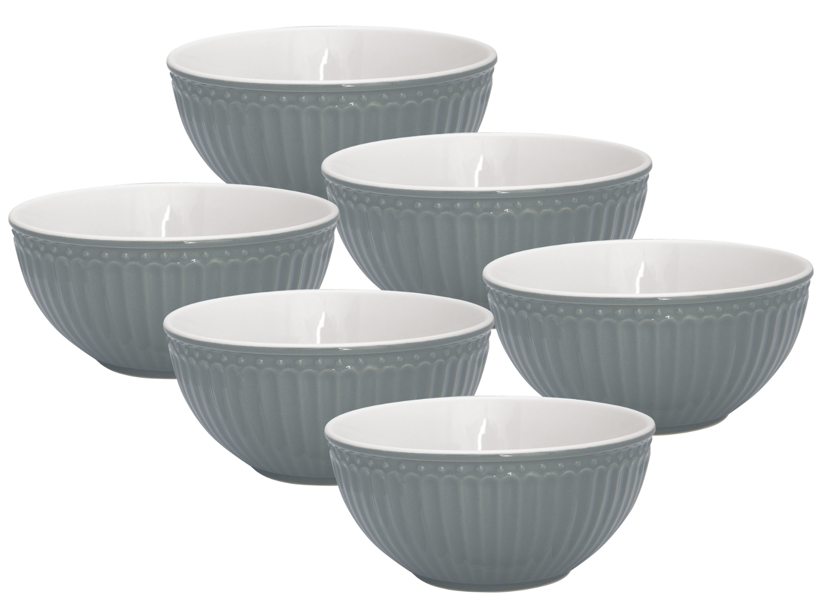 Greengate Alice Cereal Bowl stone grey 7 cm Set6 Freisteller