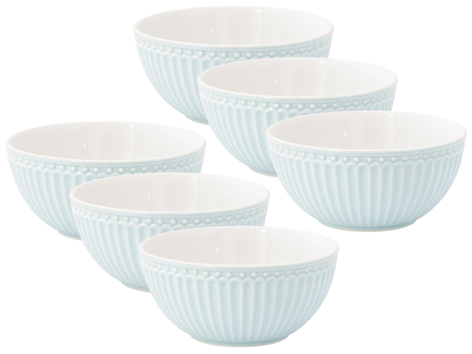 Greengate Alice Müslischale pale blue 14 cm Set6 Freisteller