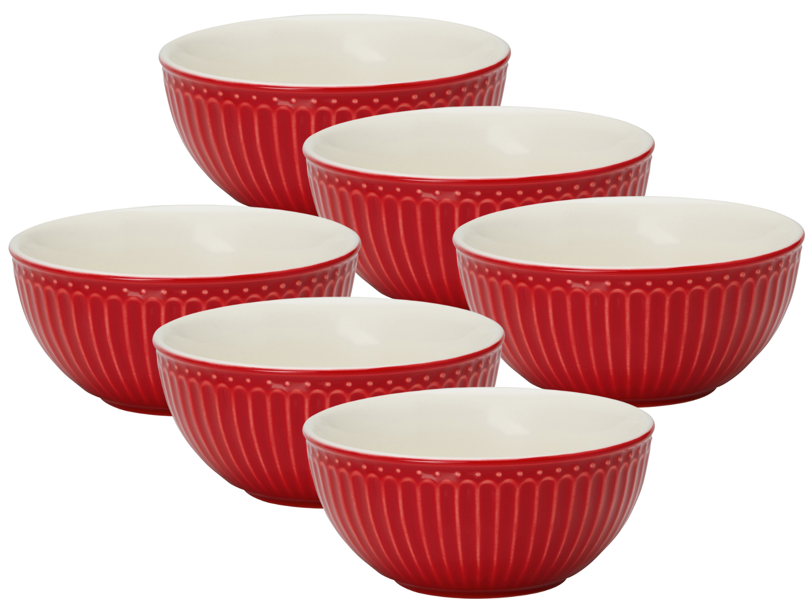 Greengate Alice Müslischale red 14cm Set6 Freisteller