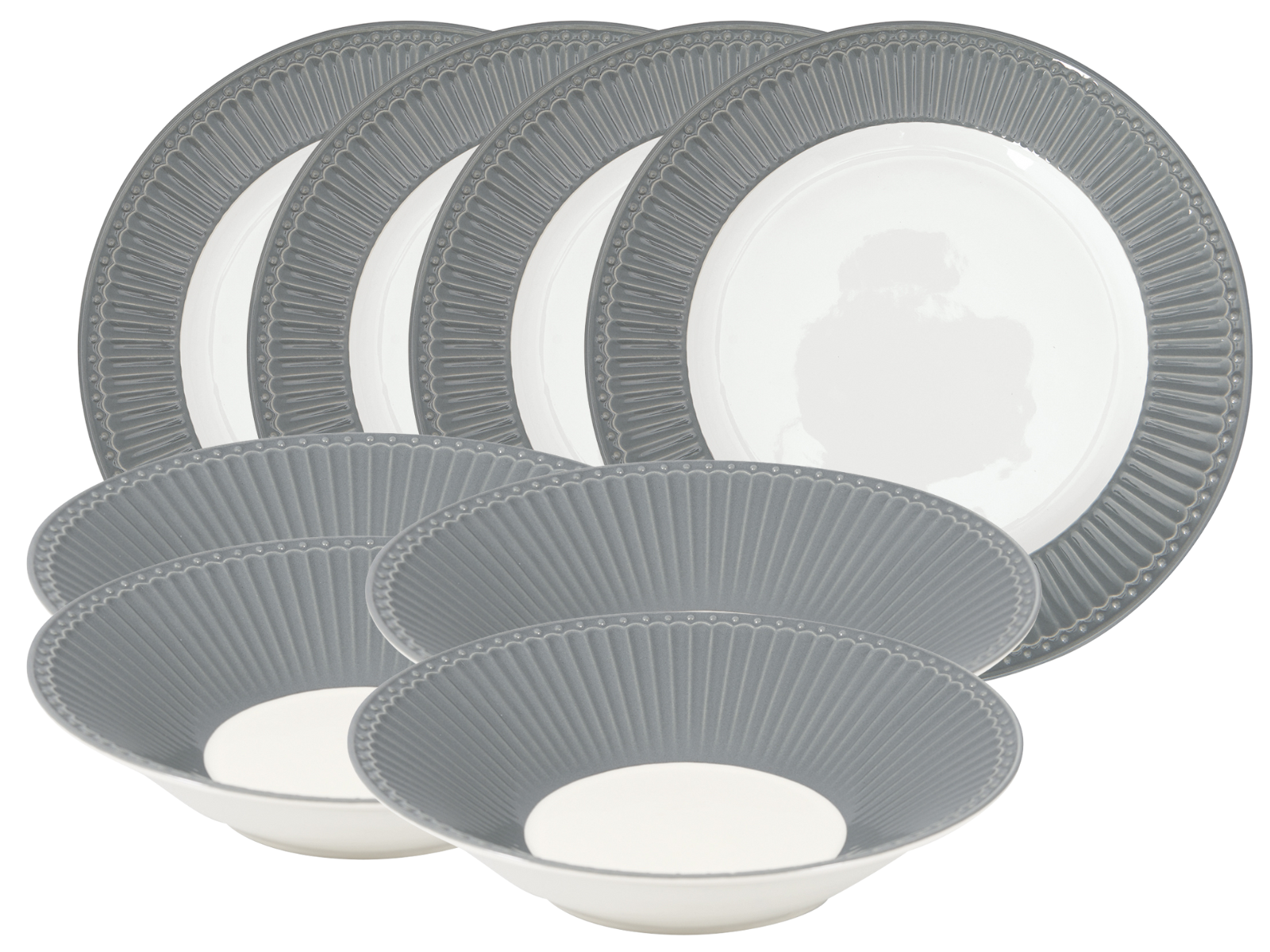 Greengate Alice Tafelset stone grey 8tlg Freisteller