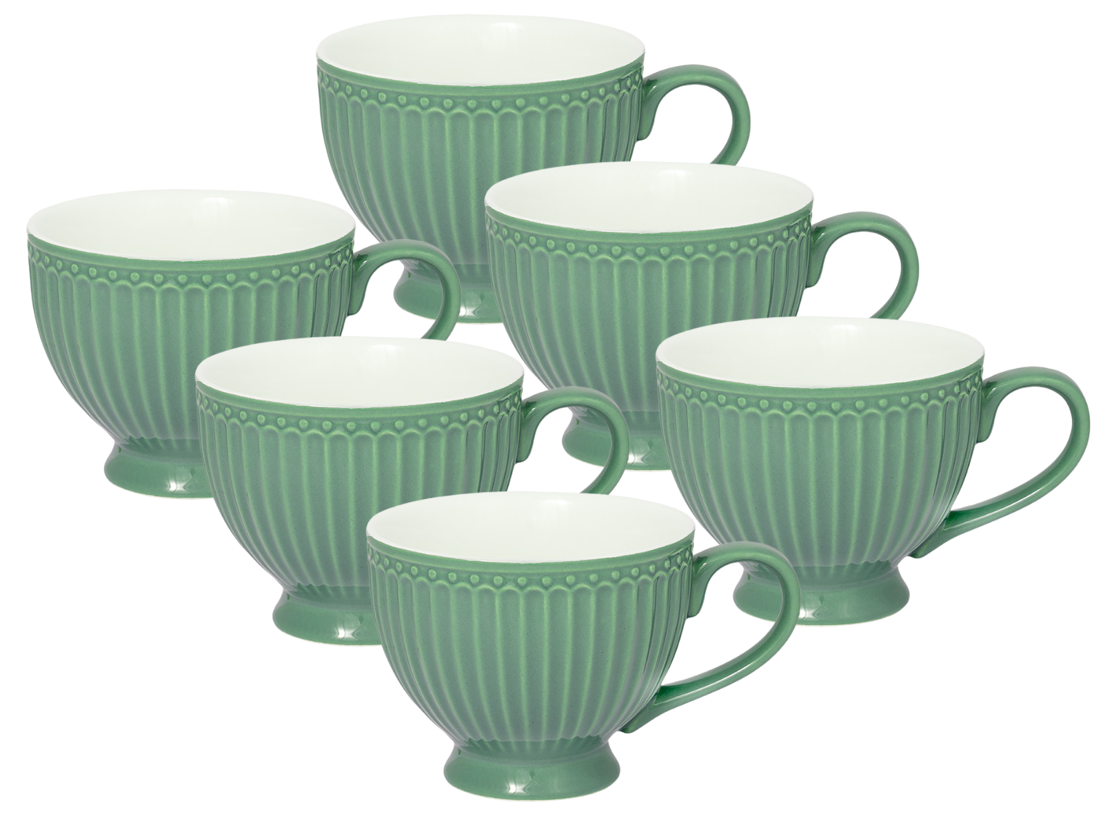Greengate Alice Teetasse dusty green 0,4l Set6 Freisteller