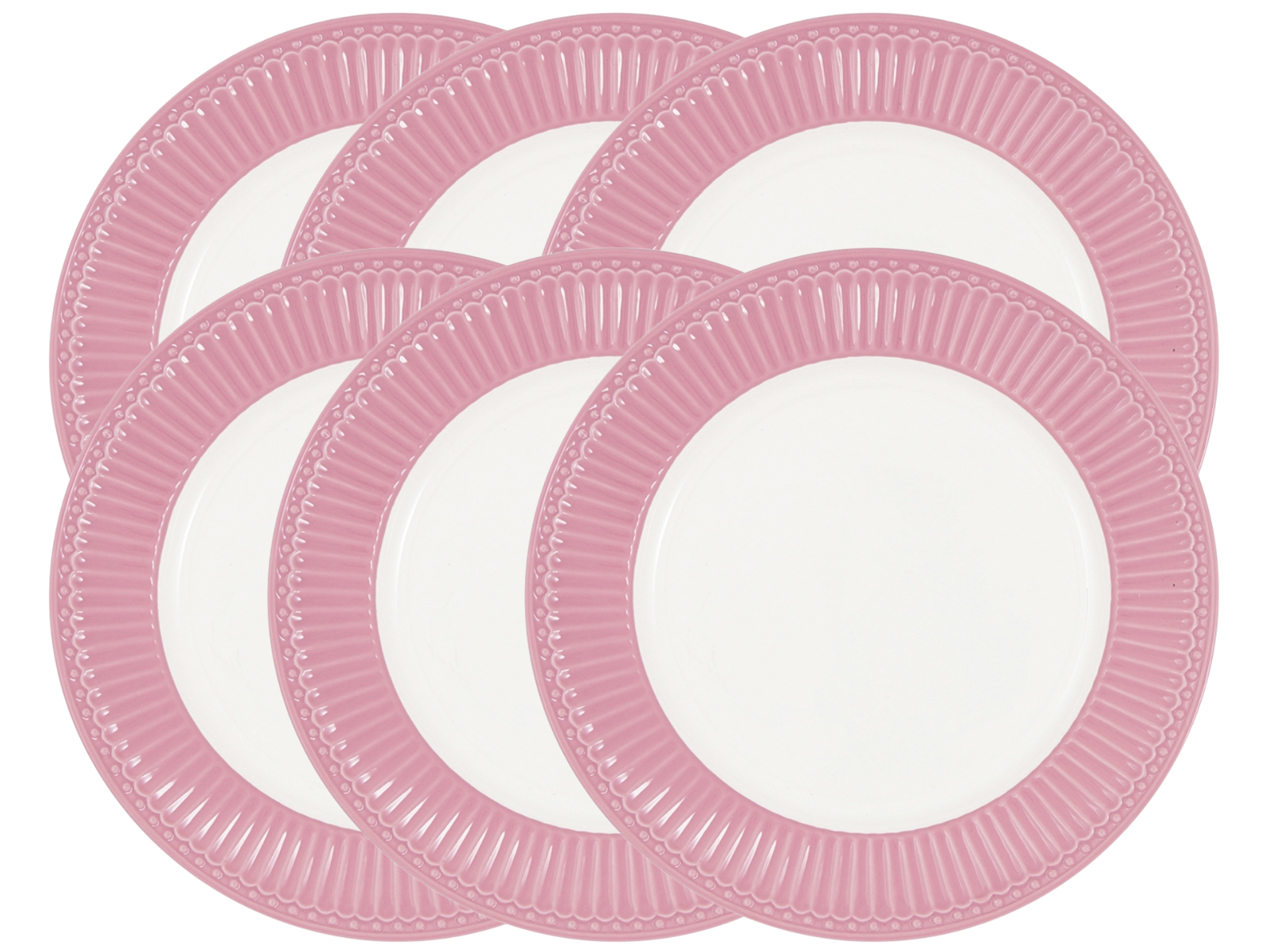 Greengate Alice Frühstücksteller dusty rose 23 cm Set6 Feisteller