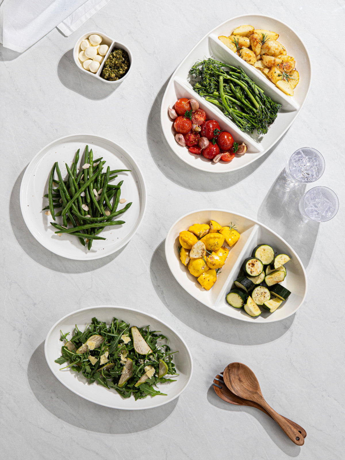 ladelle Alto Serve & Share Schale 40cm weiß 3tlg Lifestyle 2