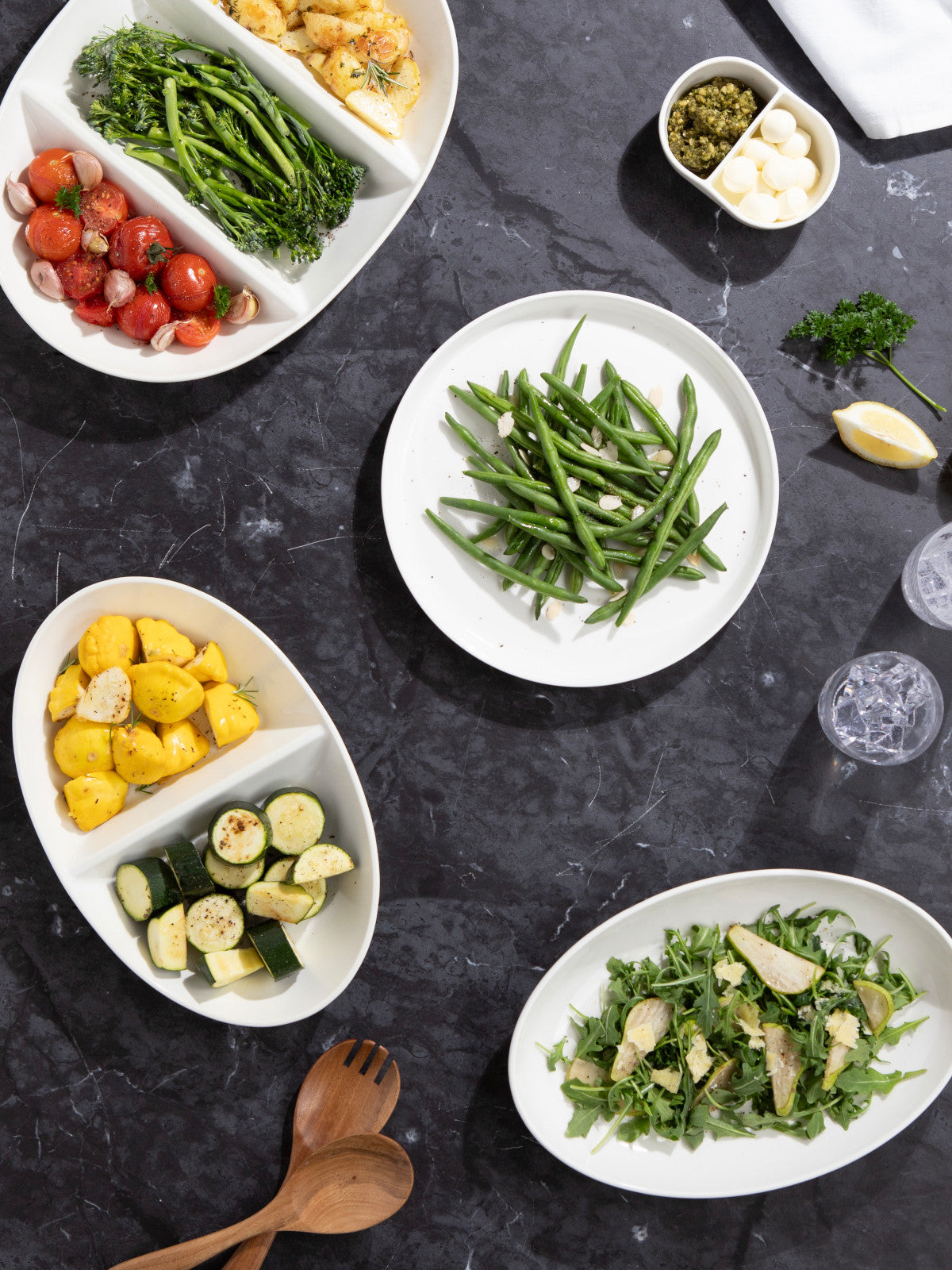 ladelle Alto Serve & Share Servierteller weiß 30cm Lifestyle 2