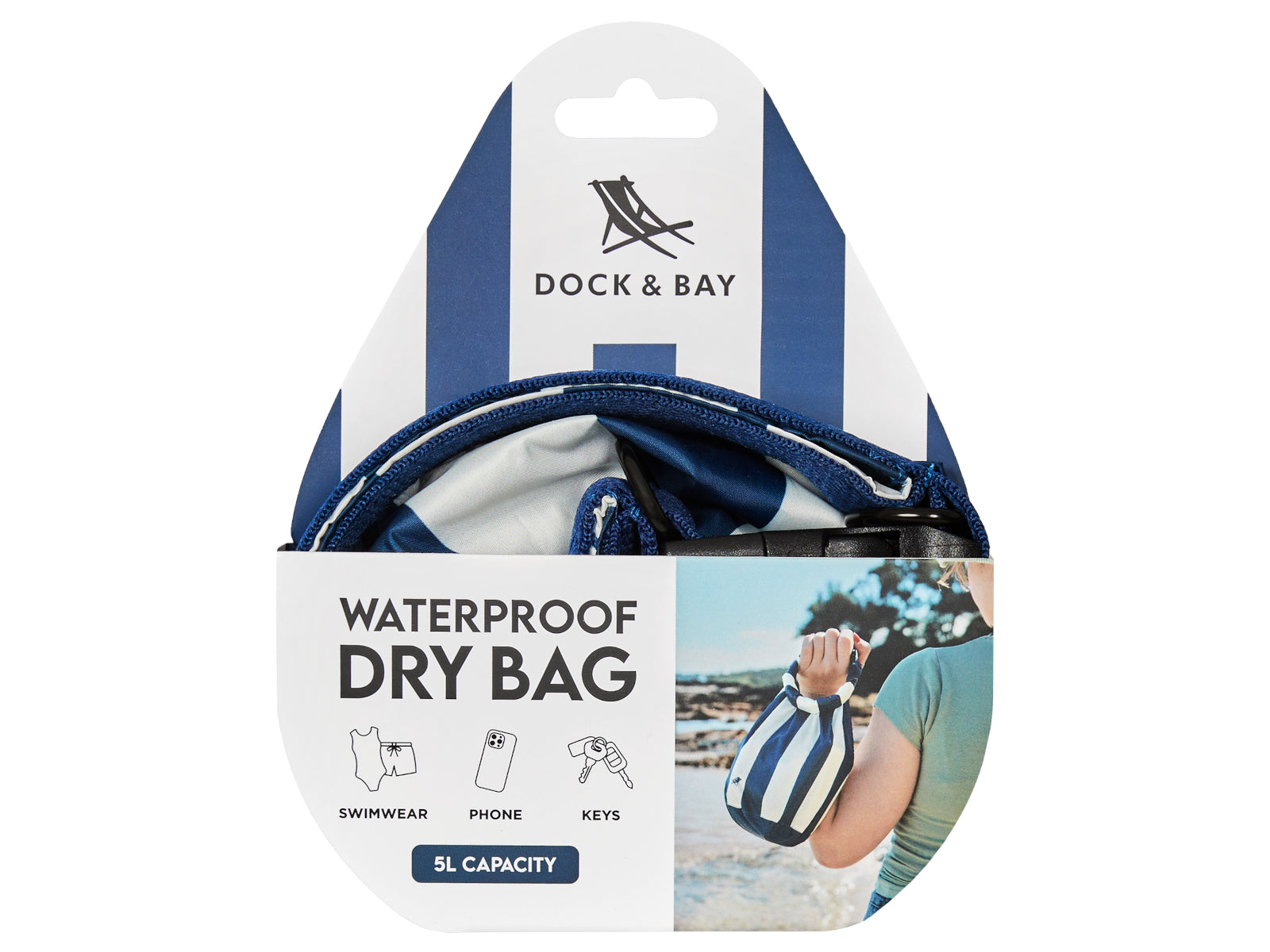 Dock & Bay Tragetasche wasserdicht S Whitsunday Blue 5l Freisteller 3