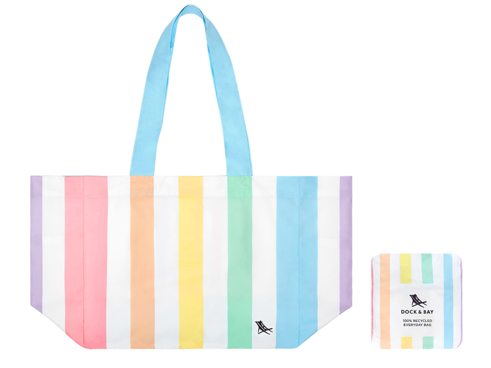 Dock & Bay Strandtasche faltbar Unicorn Waves Freisteller 1