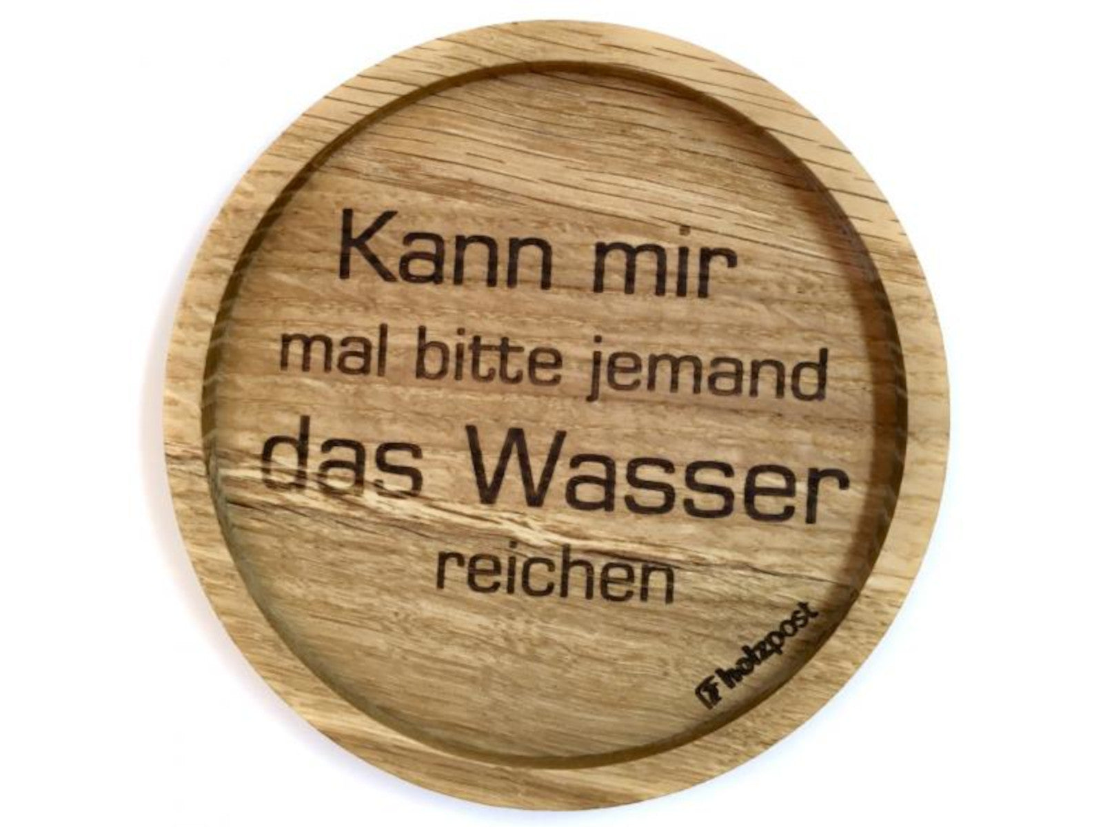 holzpost Untersetzer Wasser reichen Eiche 11,2cm Freisteller 1
