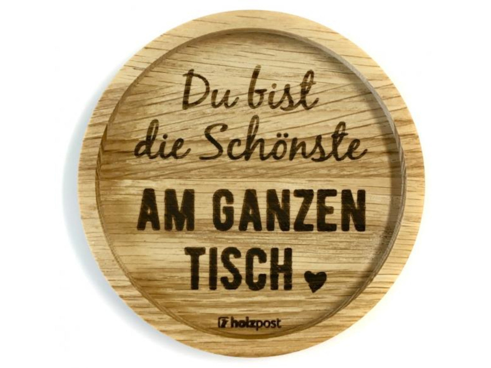 holzpost Untersetzer Schönste Eiche 11,2cm Freisteller 1