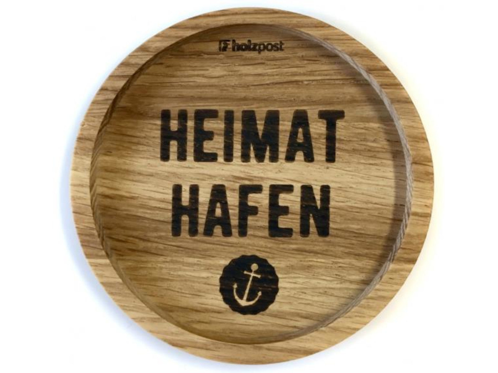 holzpost Untersetzer Heimathafen Eiche 11,2cm Freisteller 1