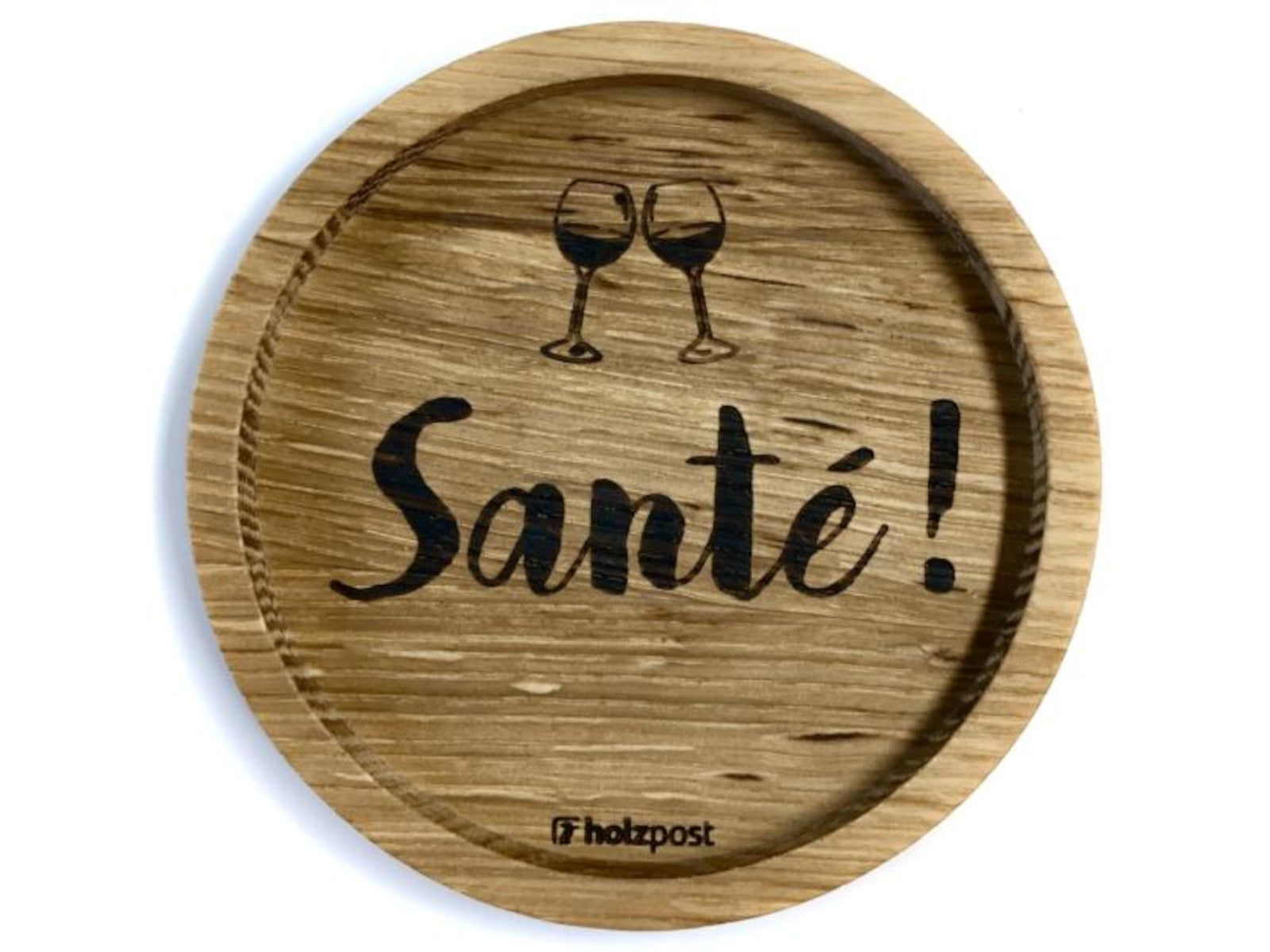 holzpost Untersetzer Santé Eiche 11,2cm Freisteller 1