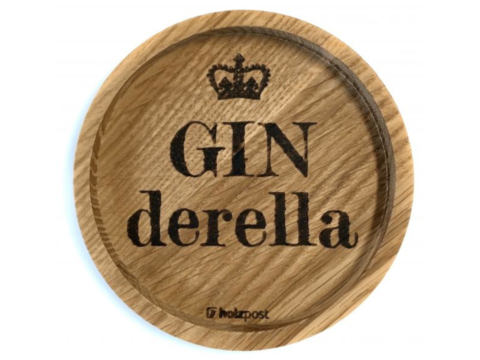 holzpost Untersetzer GINderella Eiche 11,2cm Freisteller 1