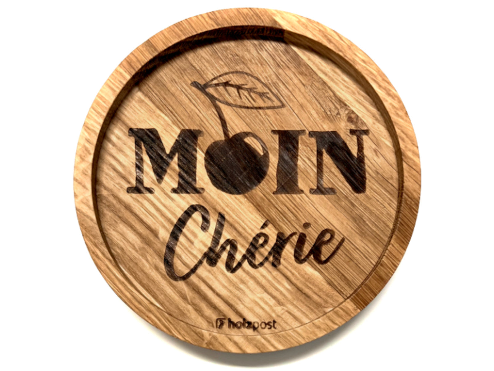 holzpost Untersetzer MOIN Cherie Eiche 11,2cm Freisteller 1