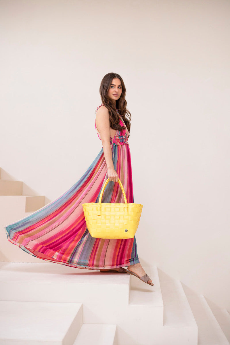 Handed By Paris Shopper S fat strap sunflower yellow Lifestyle 2