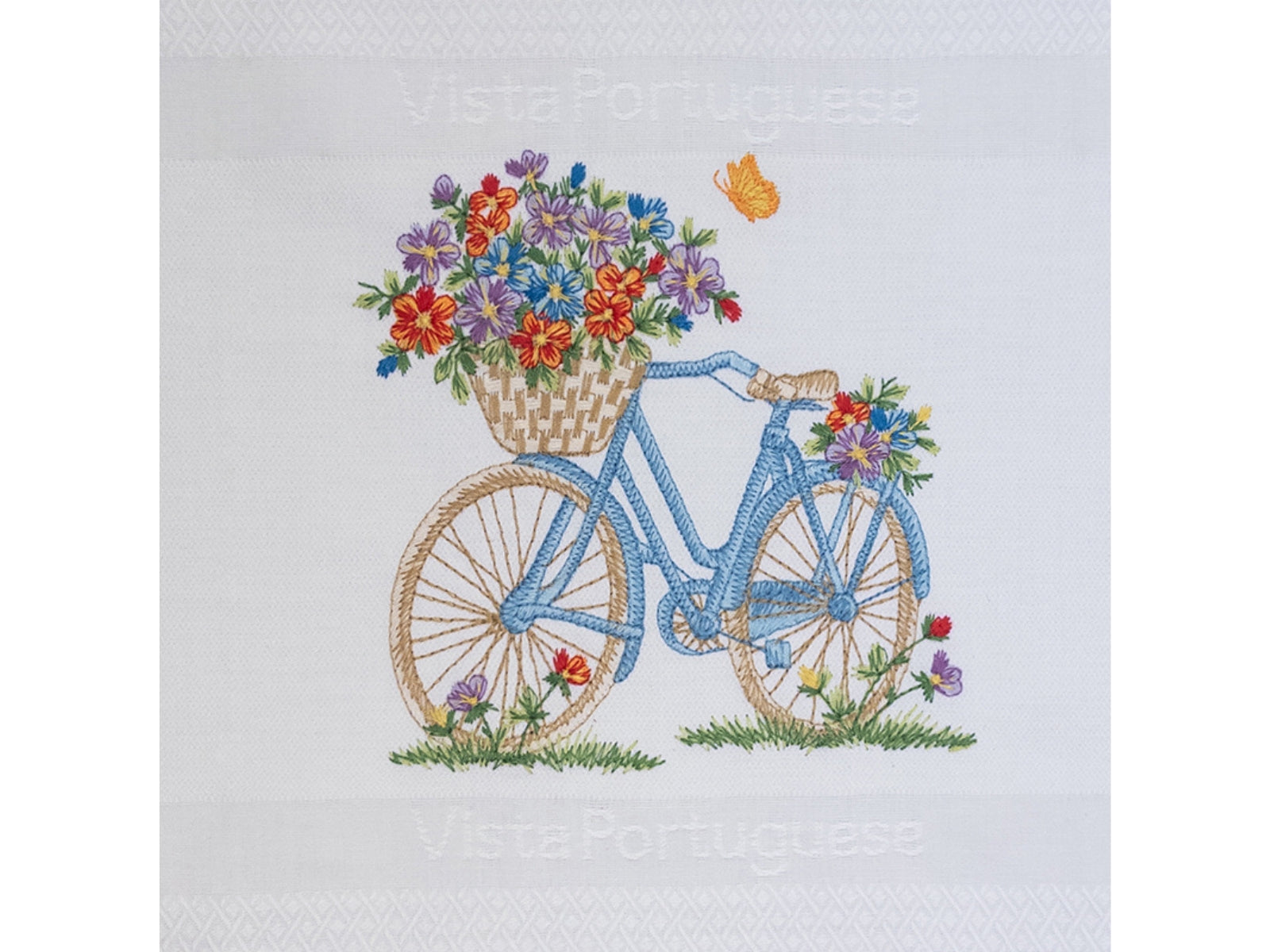 Vista Portuguese Geschirrtuch Bicycle weiß 50x70cm - Produktbild 3