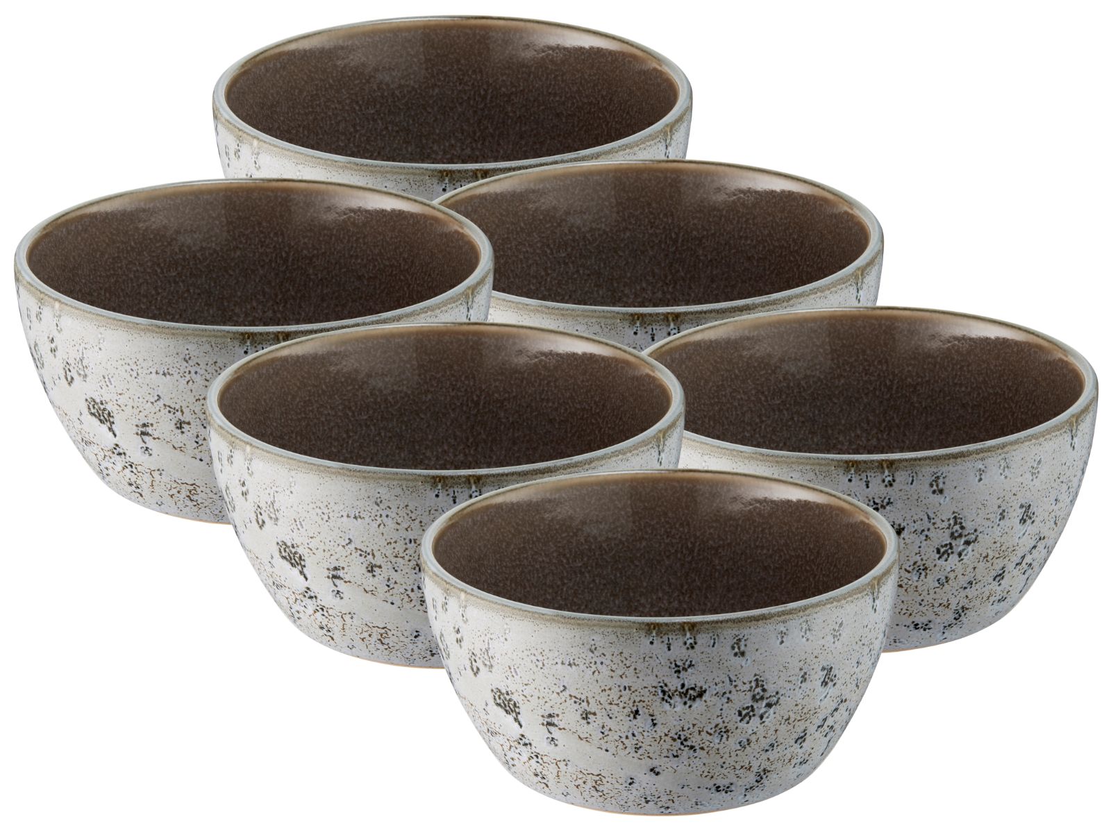 Bitz Bowl matt grey / shiny grey 12 cm Set6 Freisteller