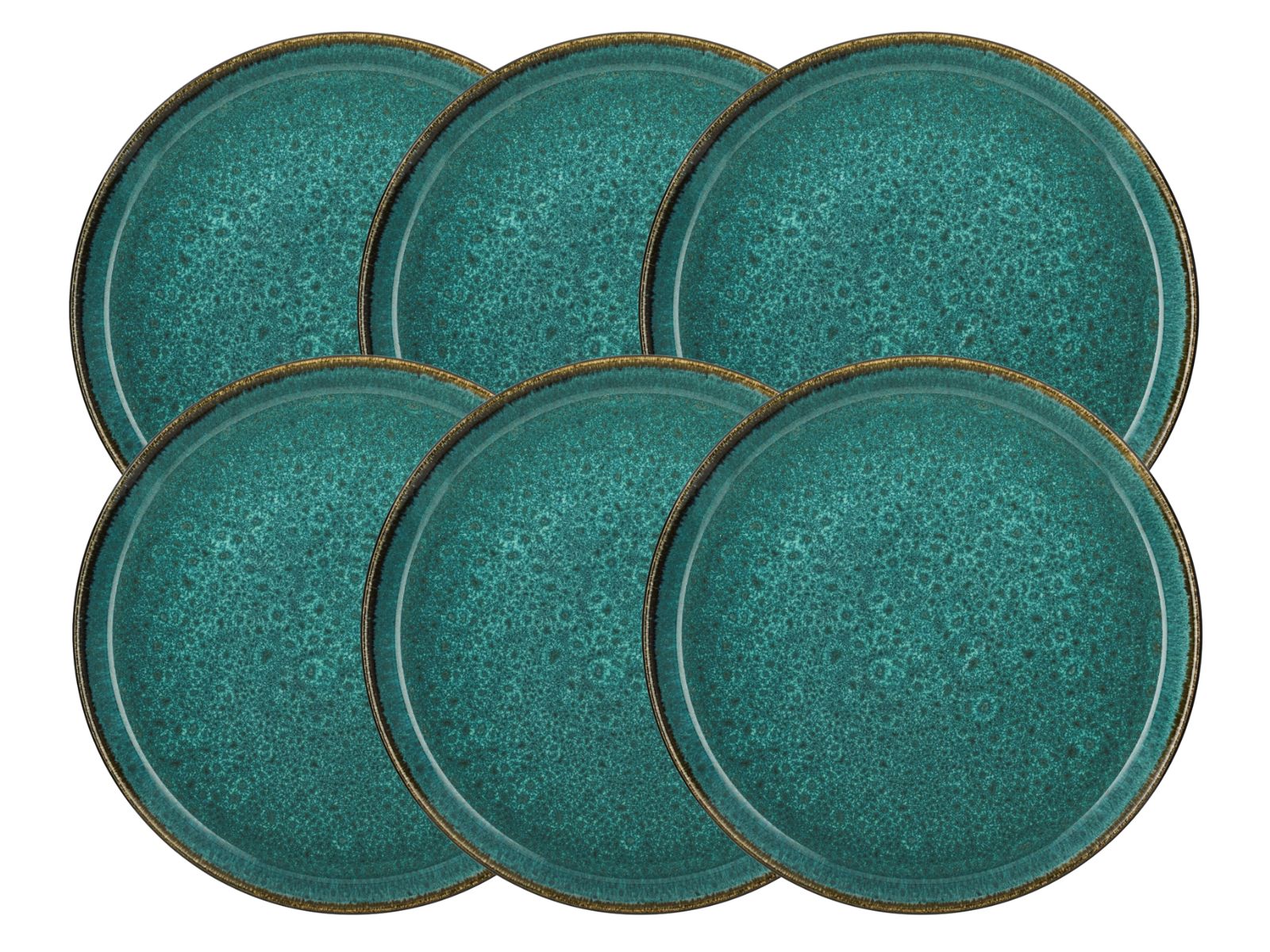 Bitz Speiseteller matt green / shiny green 27 cm Set6 Freisteller