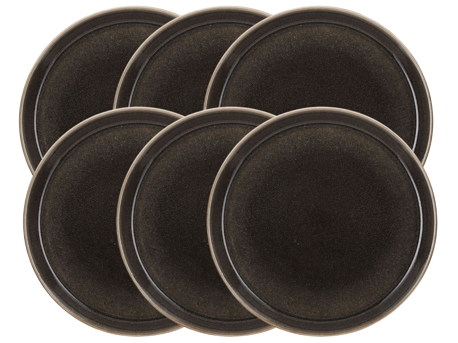 Bitz Speiseteller matt grey / shiny grey 27 cm Set6 Freisteller