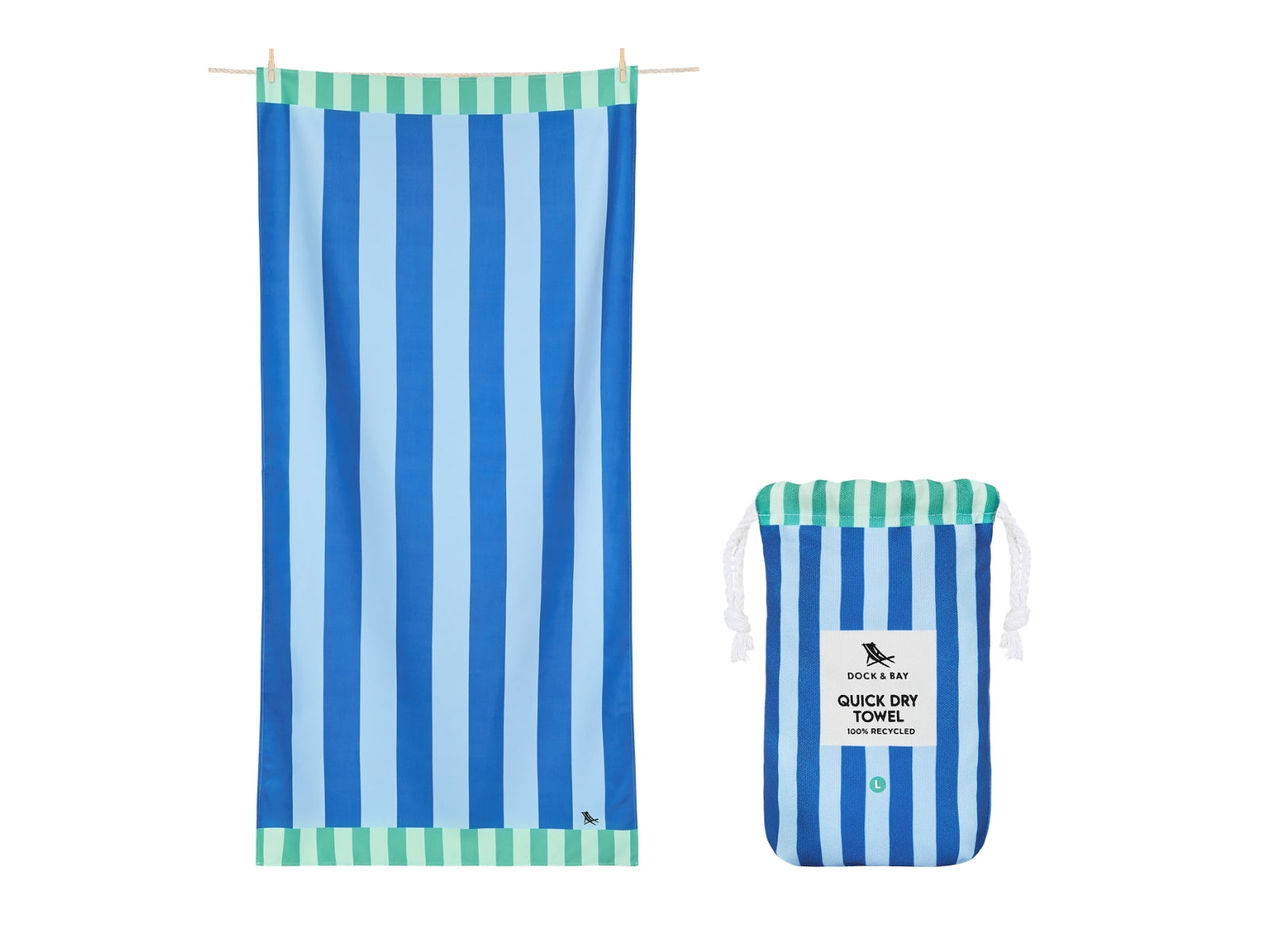 Dock & Bay Beach Towel L Blue Sky 160x90cm - Produktbild 1