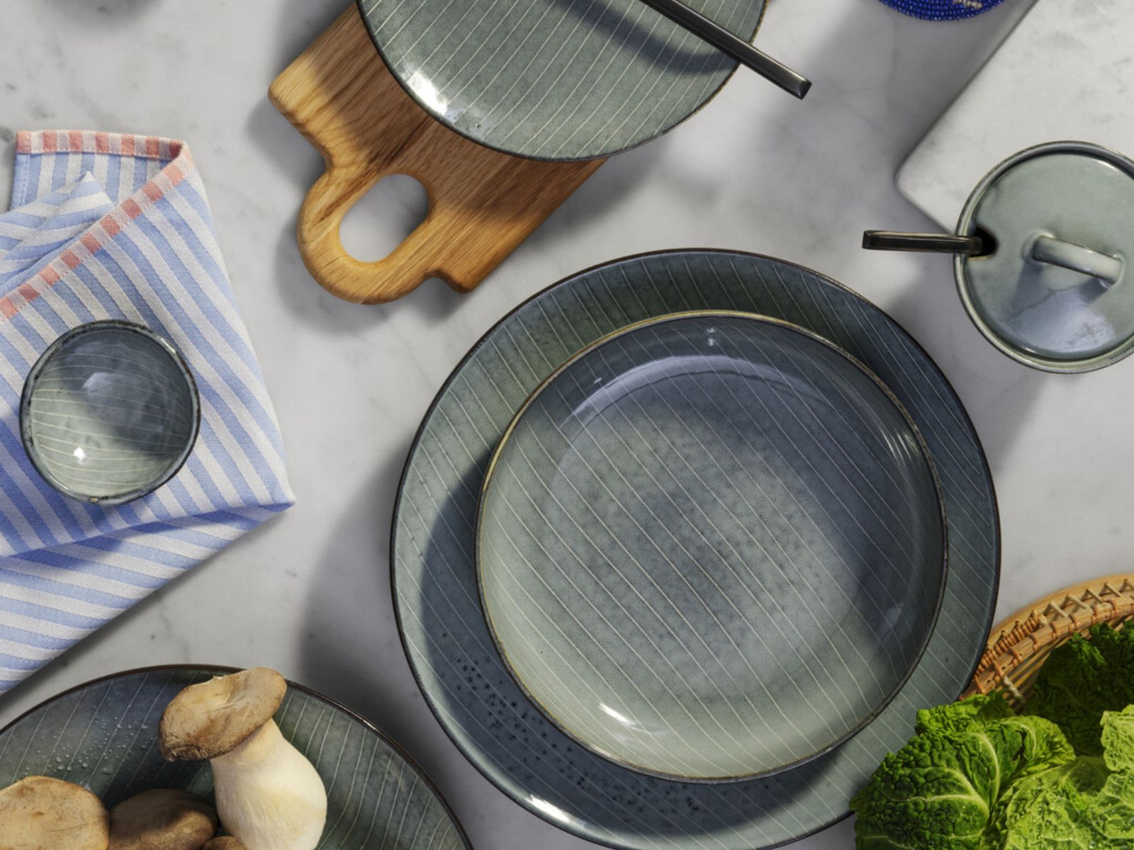 Broste Copenhagen NORDIC SEA Speiseteller 26 cm Set6