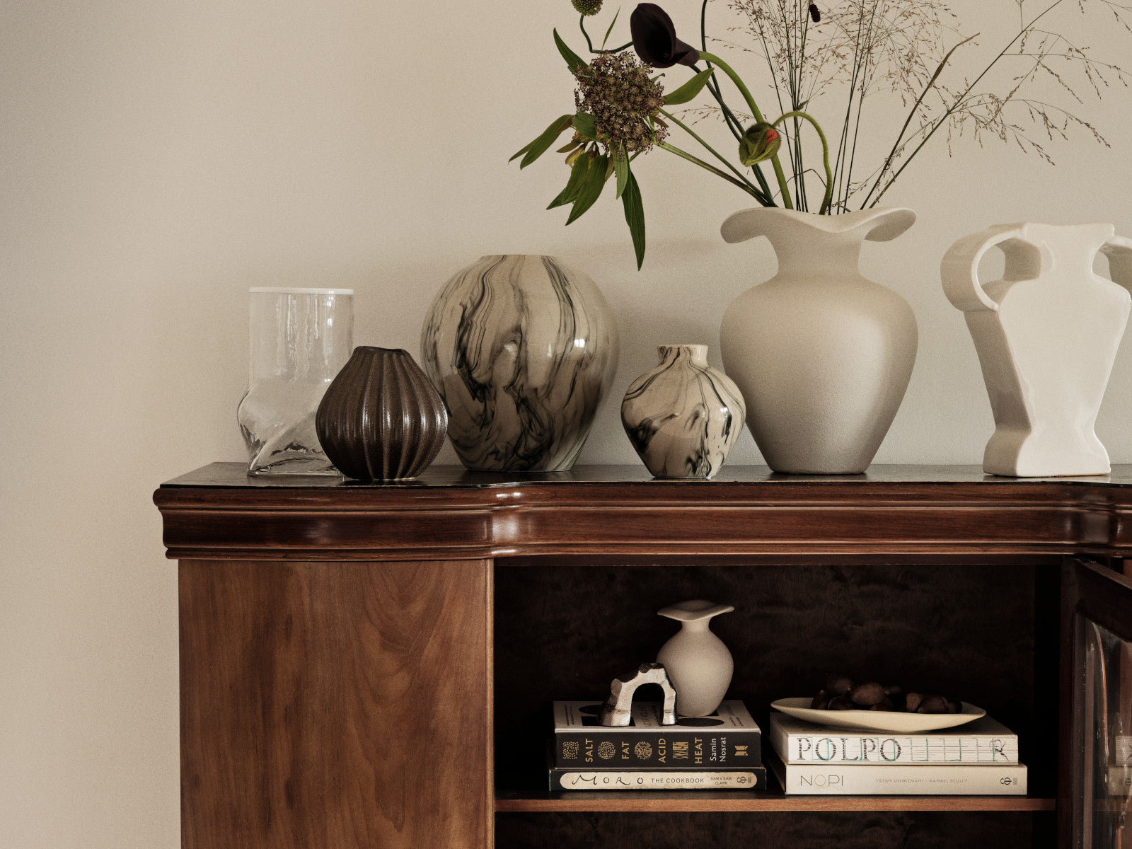 Broste Copenhagen Wide Vase Antique Brown M 25cm - Produktbild 2