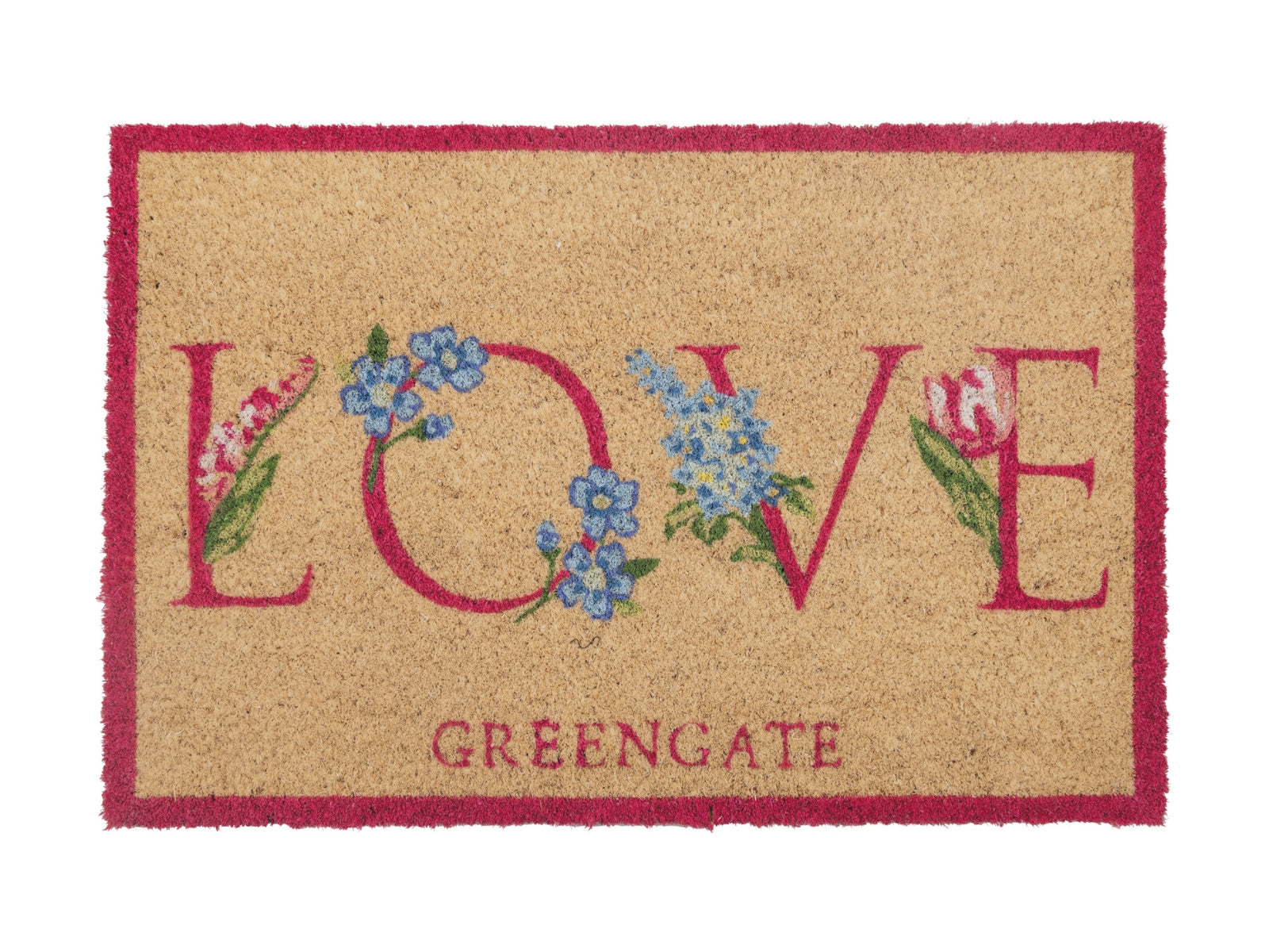 Greengate Agnes Fußmatte Love weiß 60x40cm Freisteller 1
