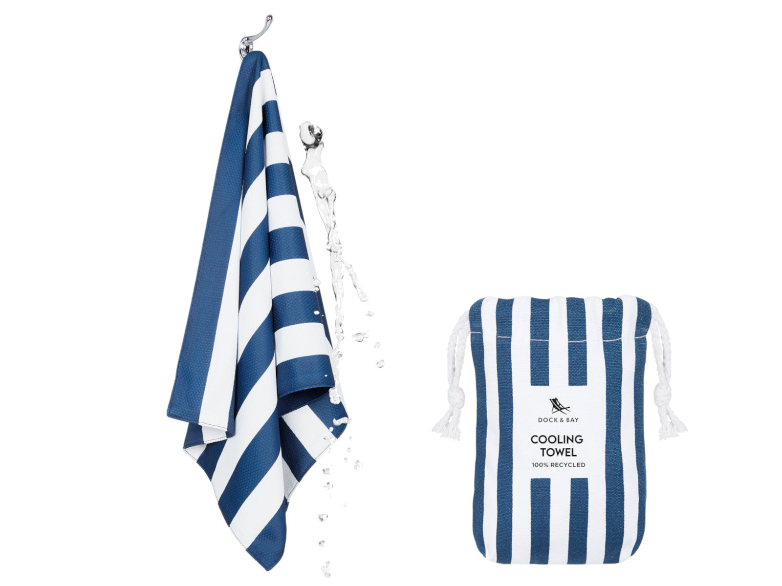 Dock & Bay Handtuch kühlend Whitsunday Blue 69x33cm Freisteller 1