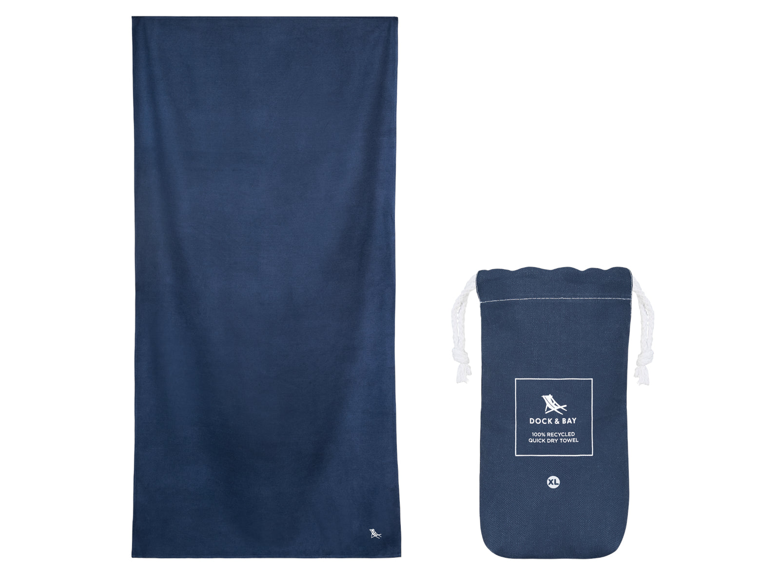 Dock & Bay Fitness-Handtuch XL Deep Sea Navy 200x90cm Freisteller 1