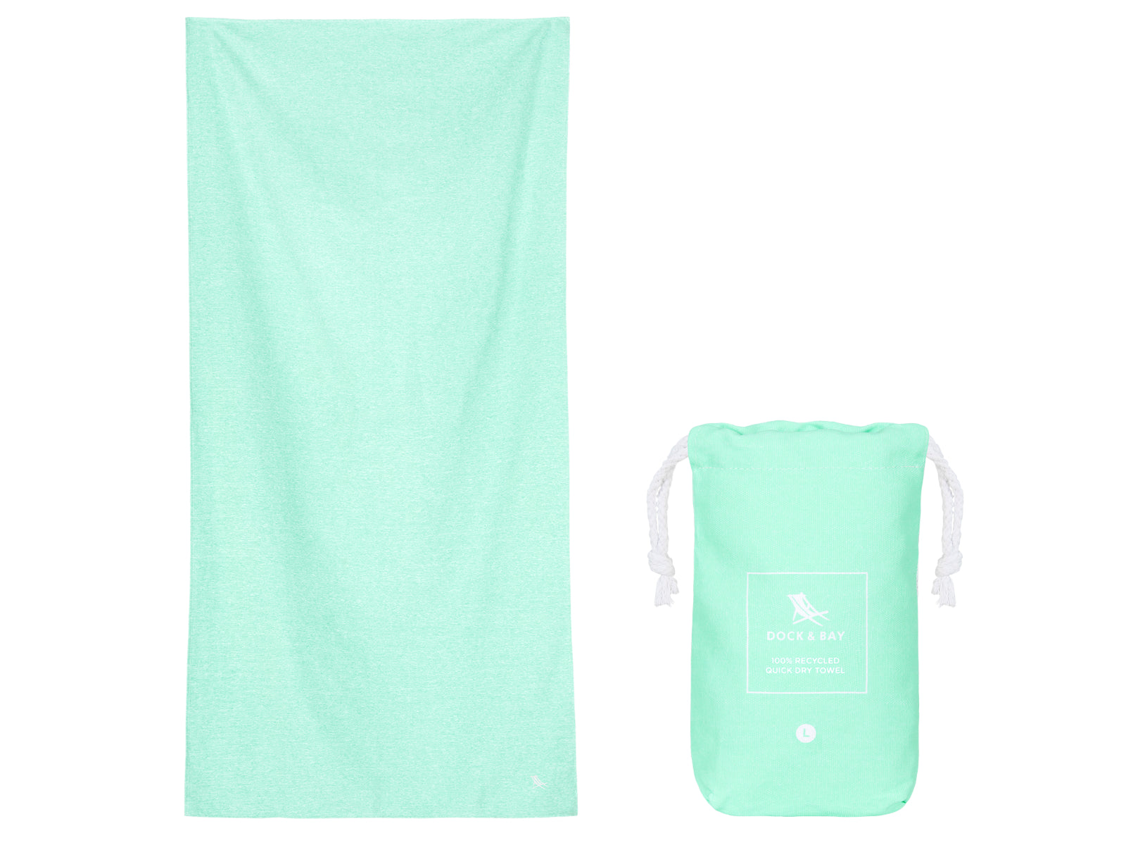 Dock & Bay Fitness-Handtuch L Rainforest Green 160x90cm Freisteller 1