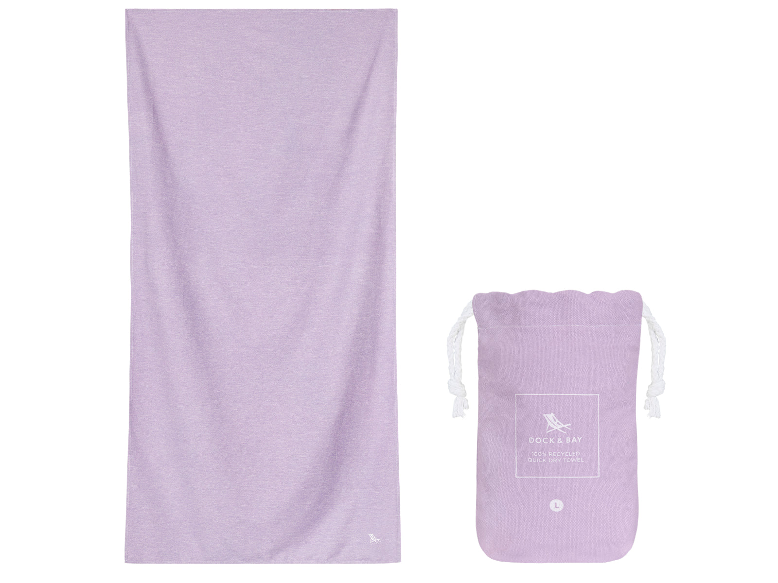 Dock & Bay Fitness-Handtuch L Meadow Lilac 160x90cm Freisteller 1