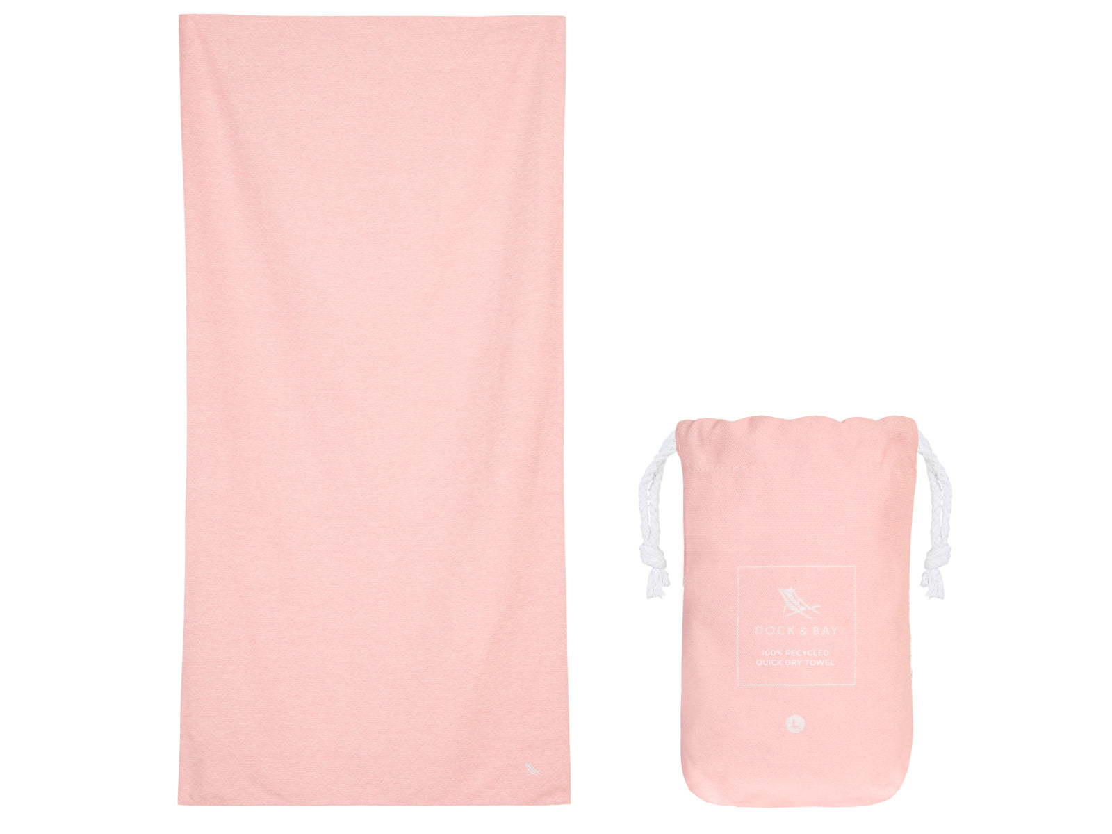 Dock & Bay Fitness-Handtuch L Island Pink 160x90cm Freisteller 1