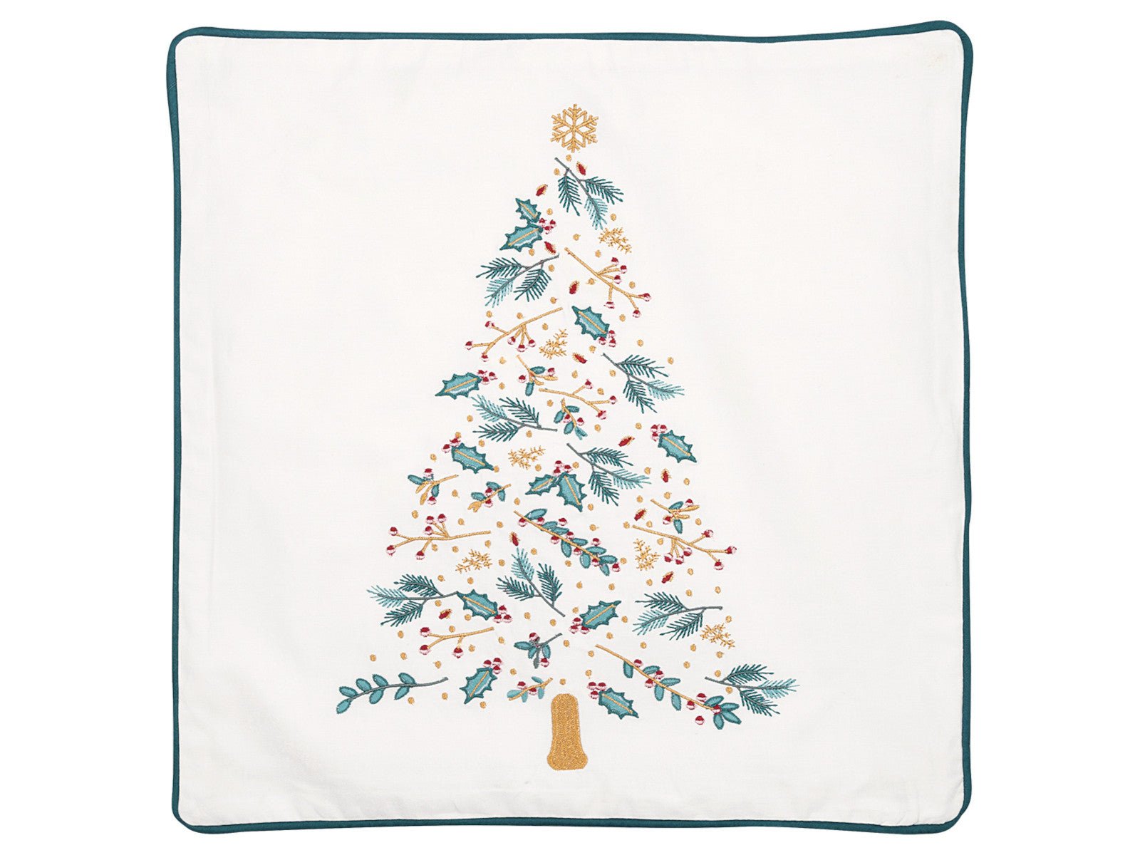 Greengate Lucie Xmas Kissenhülle bedruckt white 40x40cm Freisteller 1